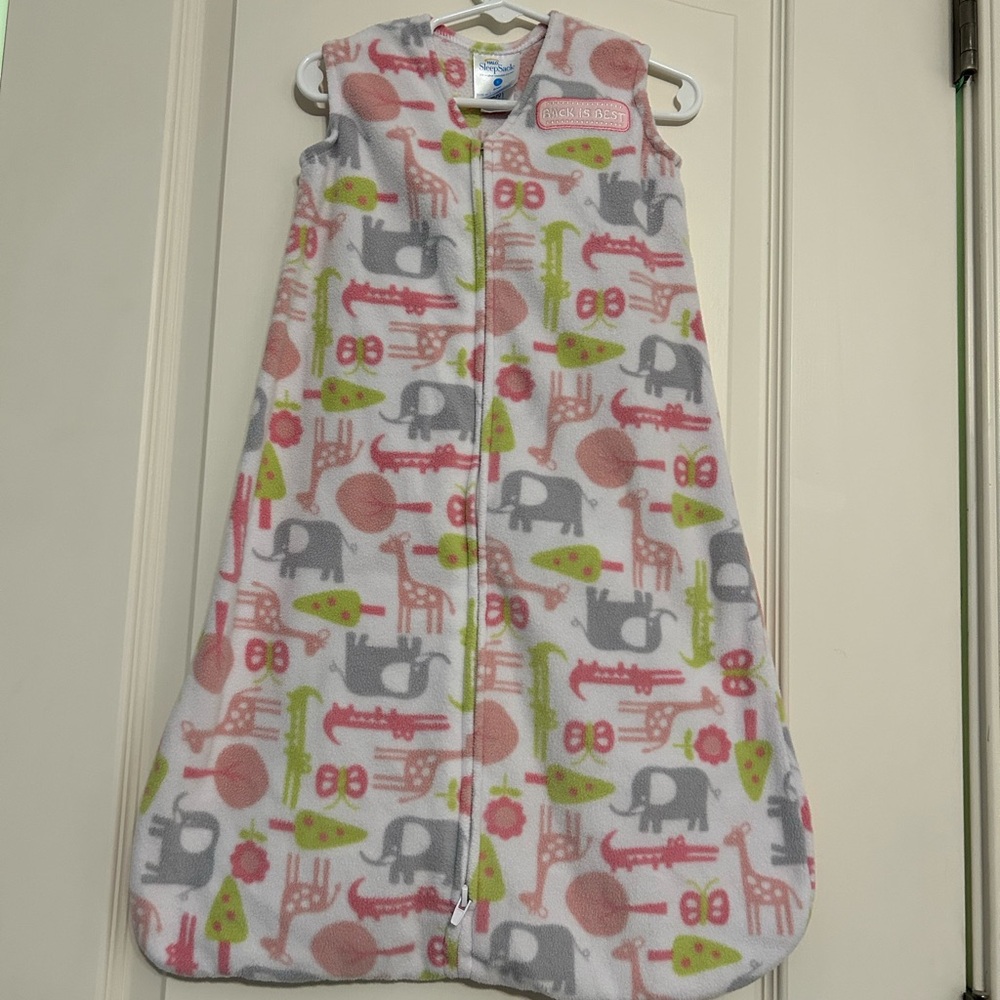 Halo Animal Print Sleep Sack - Gray, Pink, Green